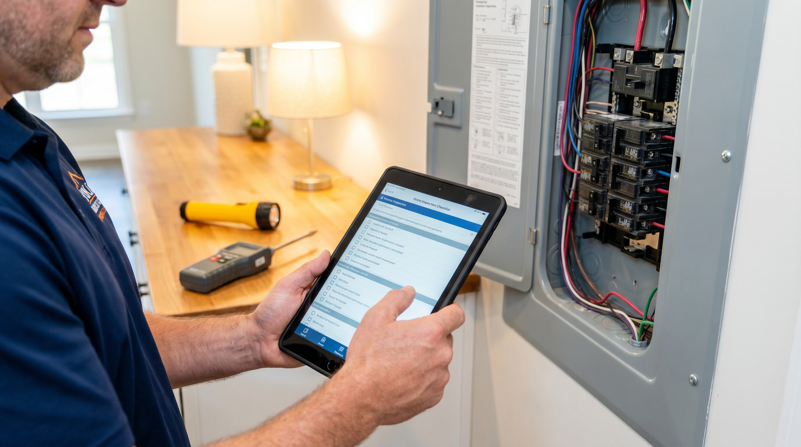 Professional home inspection tools and documentation for a Reidsville NC residential inspection