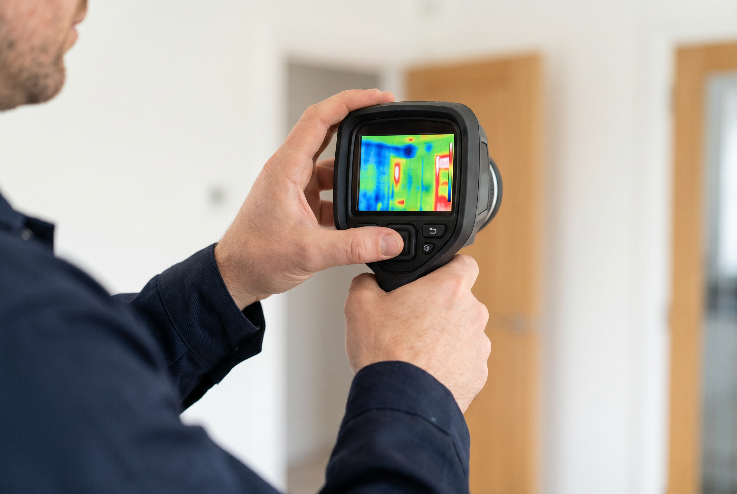 Thorough Home Inspection Process — Path to Home Inspections Detailed home inspection showing electrical panel evaluation and digital documentation in North Carolina